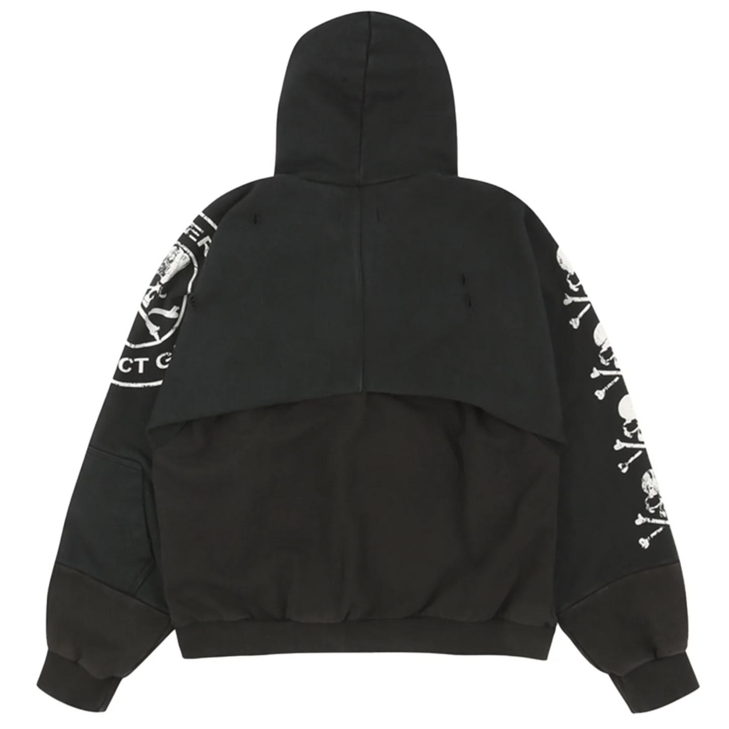 Project G/R x Mastermind Reconstructed Folded Zip Hoodie Black