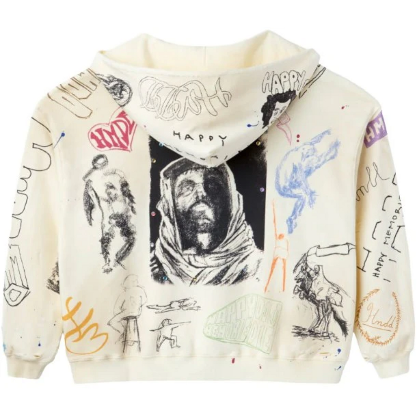 Happy Memories Don't Die HMDD Sketch Zip Up Hoodie