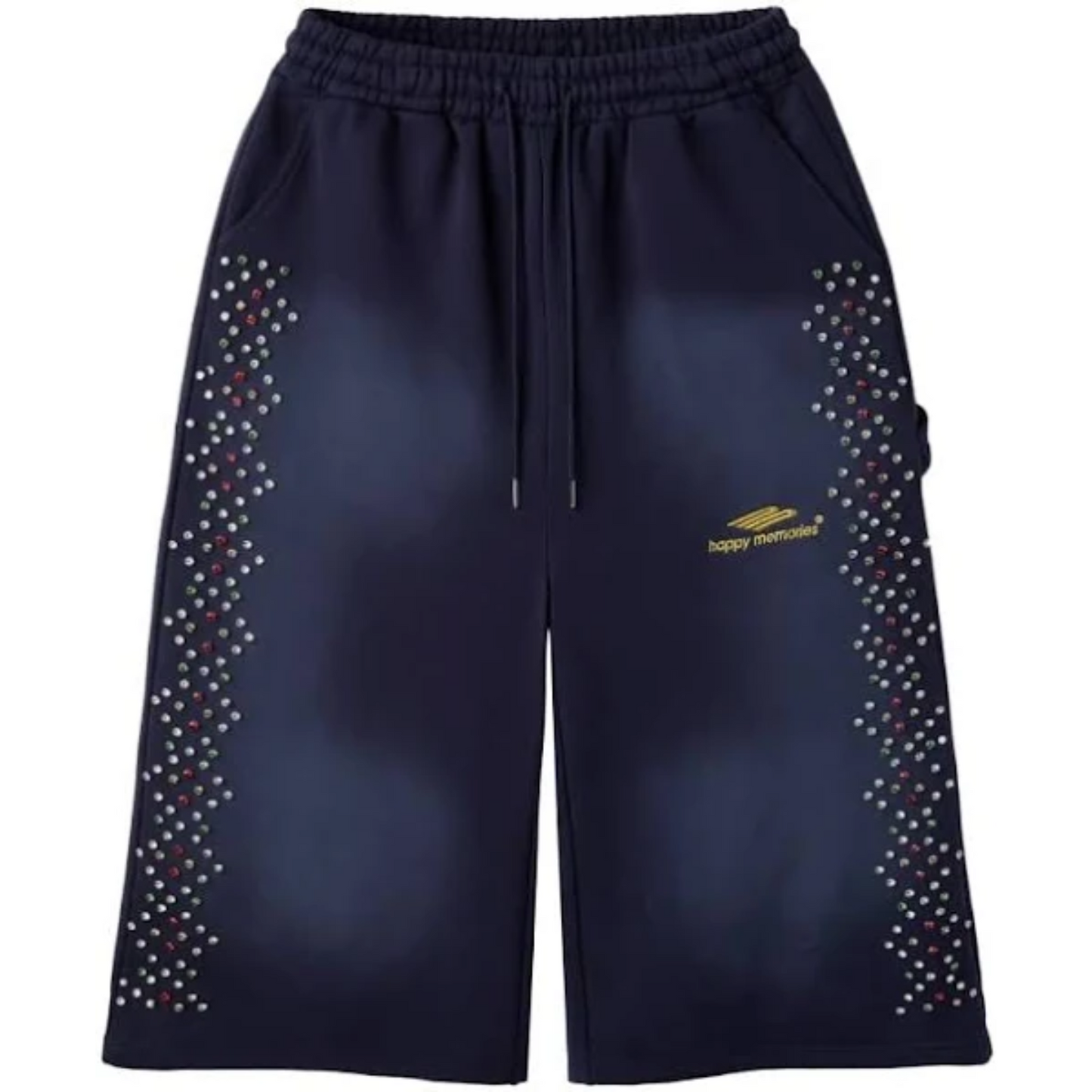 Happy Memories Don't Die Crystal Sweatshorts Navy