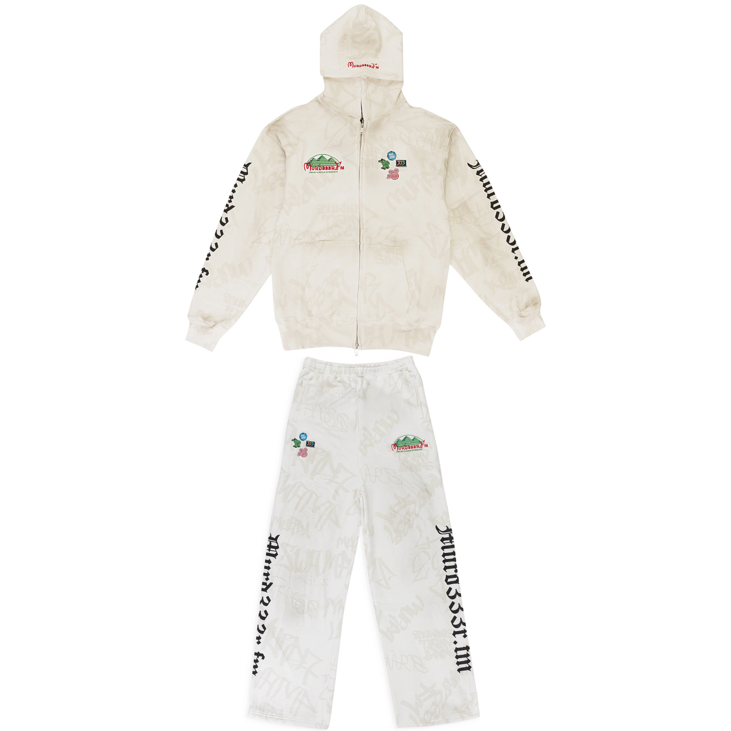 Murd333r.FM DISN333 Sweatsuit White