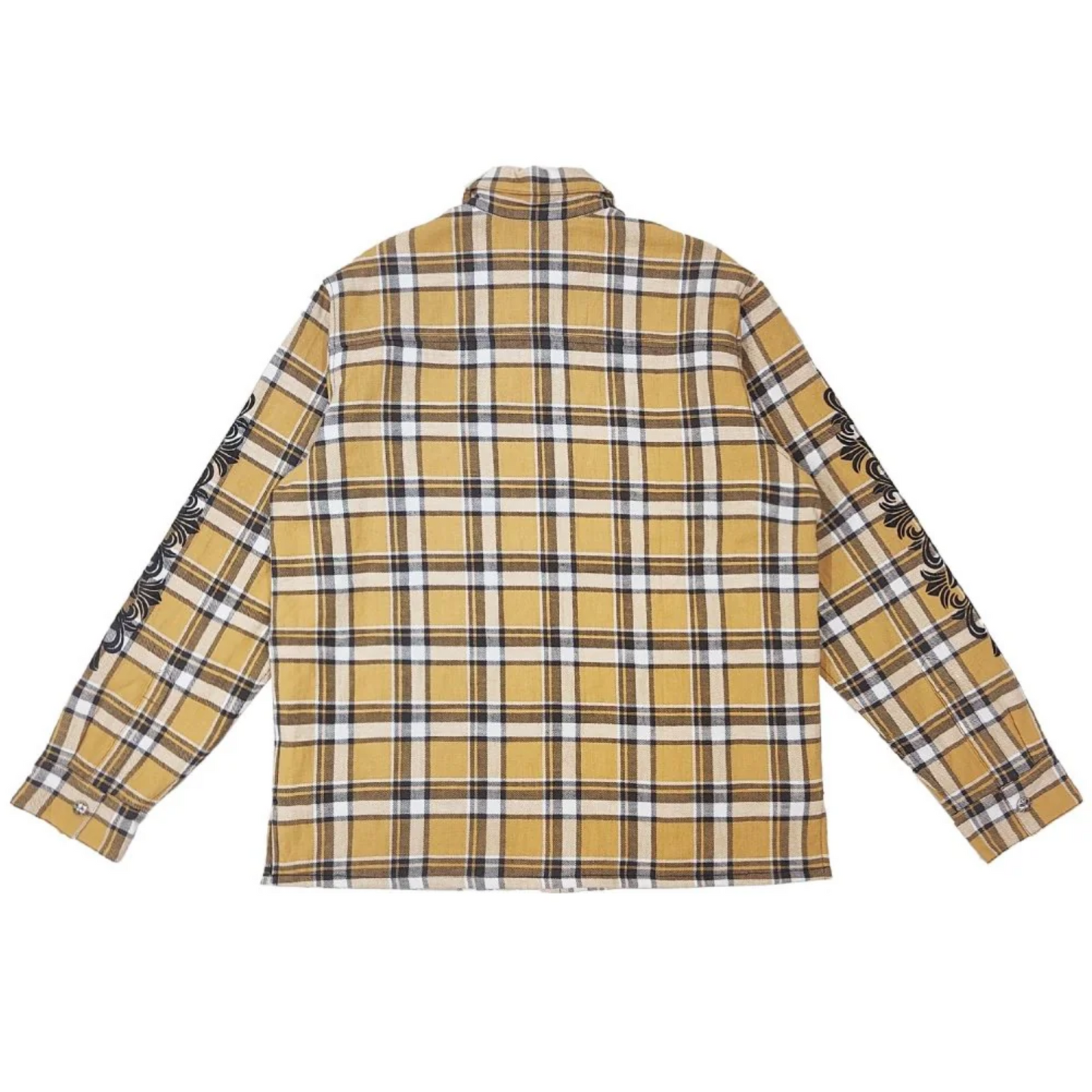 Chrome Hearts Tan Plaid Flannel Shirt Jacket