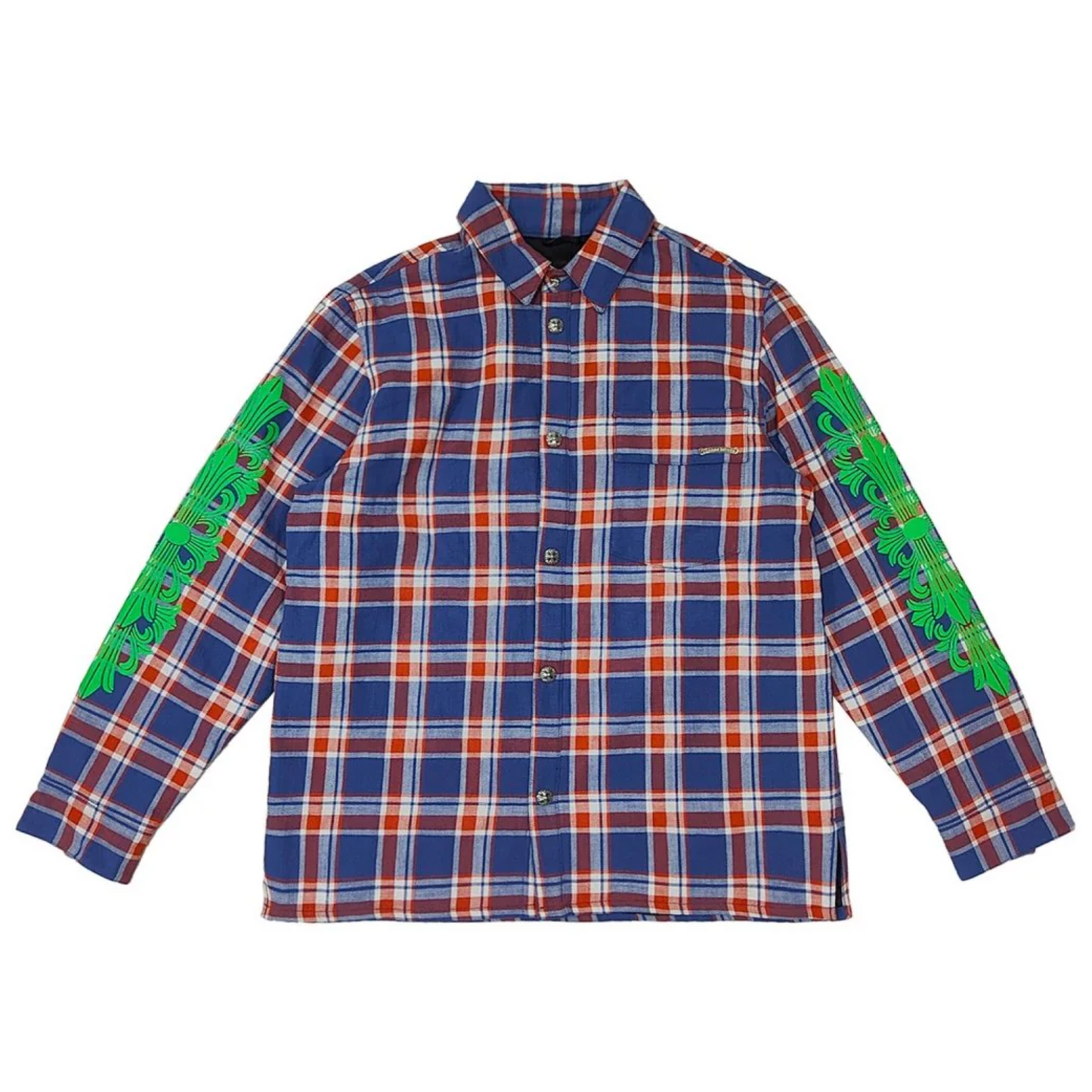 Chrome Hearts Red&Blue Plaid Flannel Shirt Jacket