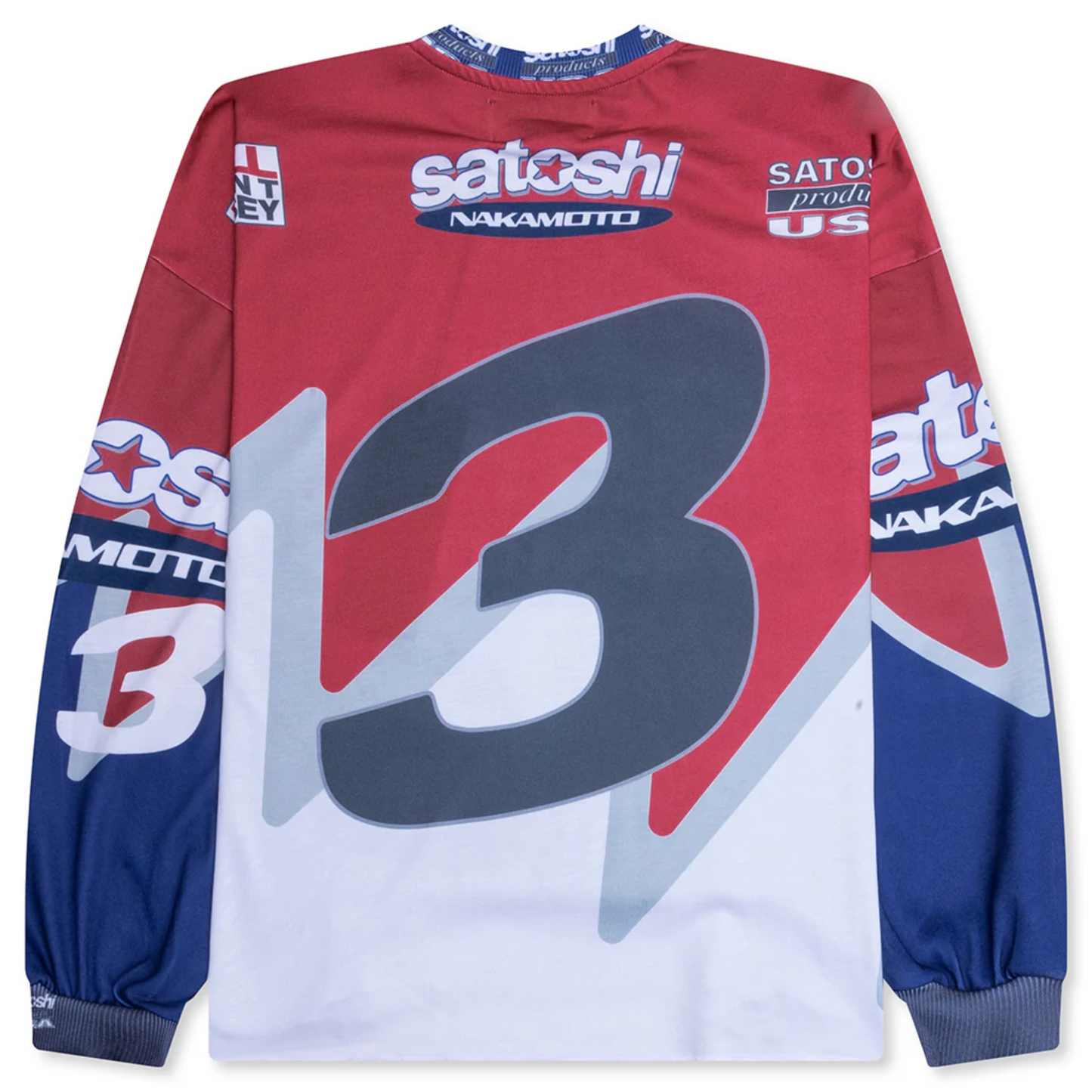 Satoshi Nakamoto Speedway Long Sleeve Jersey Red