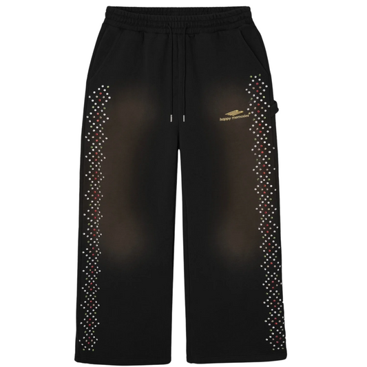 Happy Memories DON'T DIE HMDD Crystal Sweatpants Black