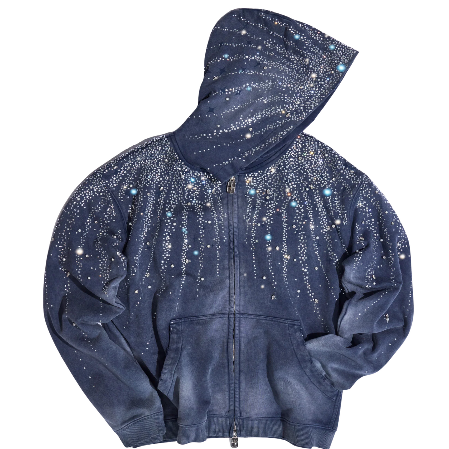 Birth of Royal Child 20K Steller Diamond Hoodie Blue