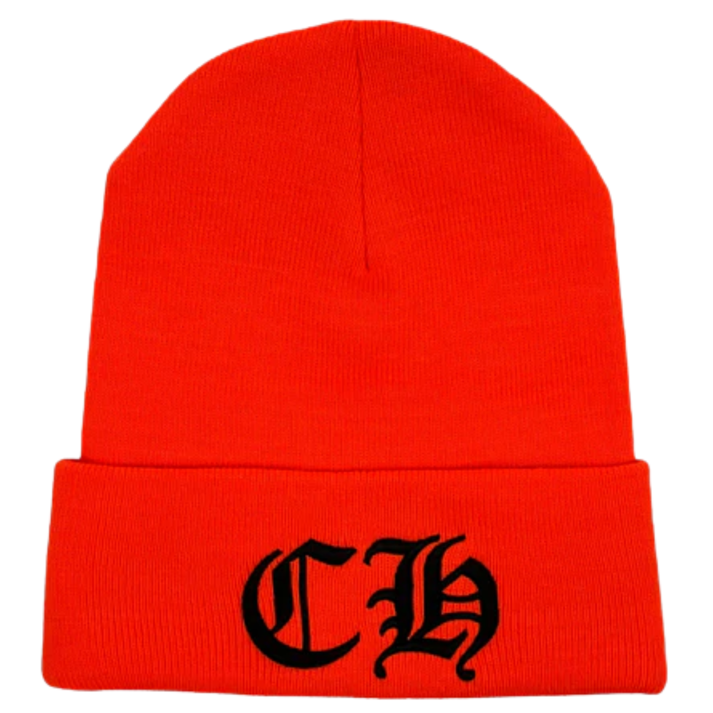 Chrome Hearts CH Logo Embroidered Orange Beanie