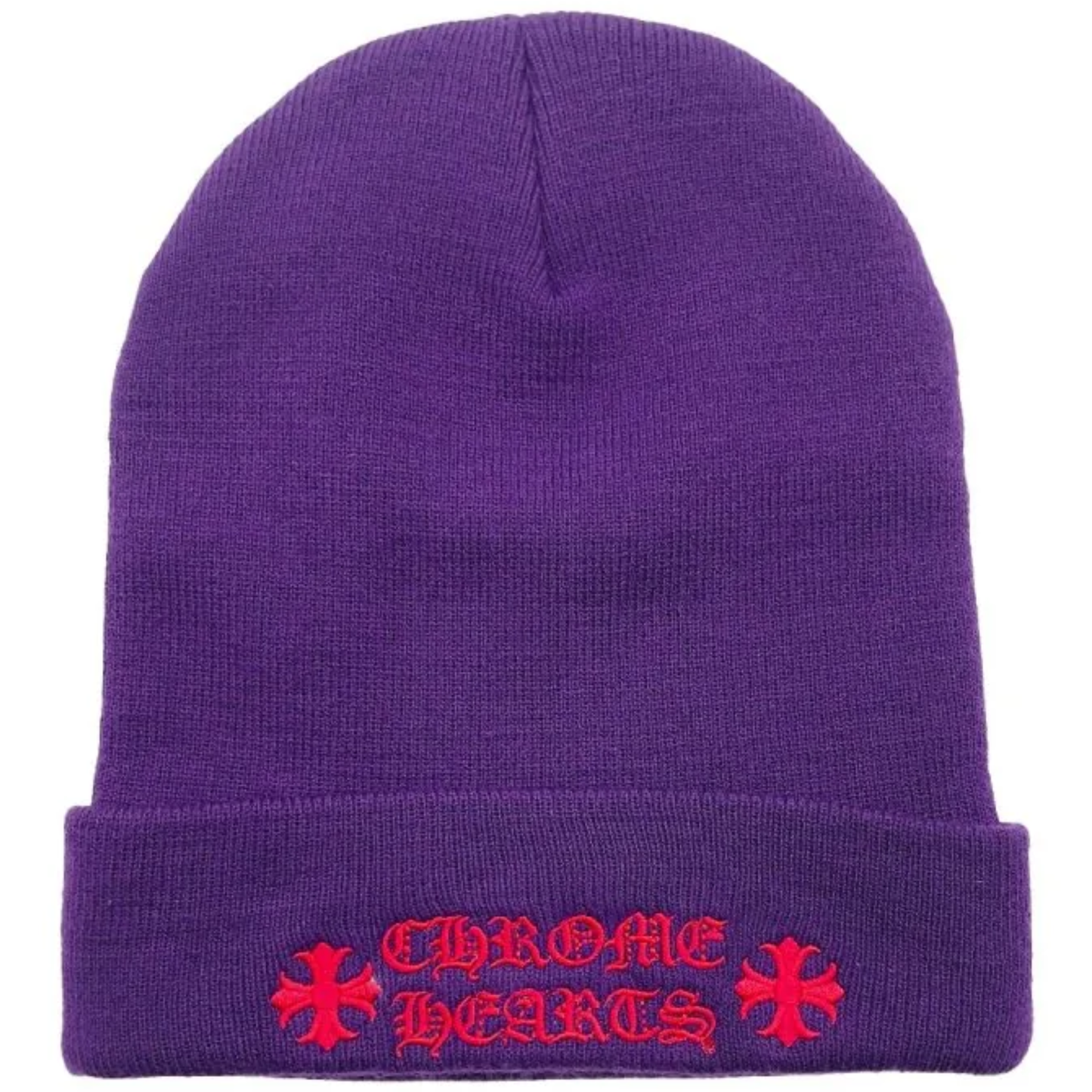 Chrome Hearts Logo Beanie Purple