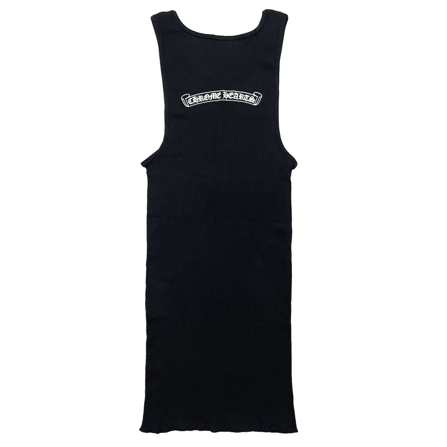 Chrome Hearts Neck Logo Scroll Rib Tank Black