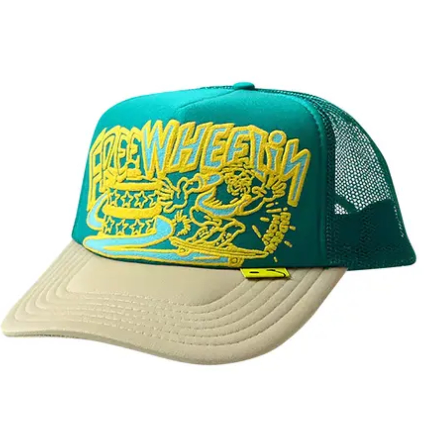 Kapital Free Wheelin' Trucker Cap Turquoise/Beige