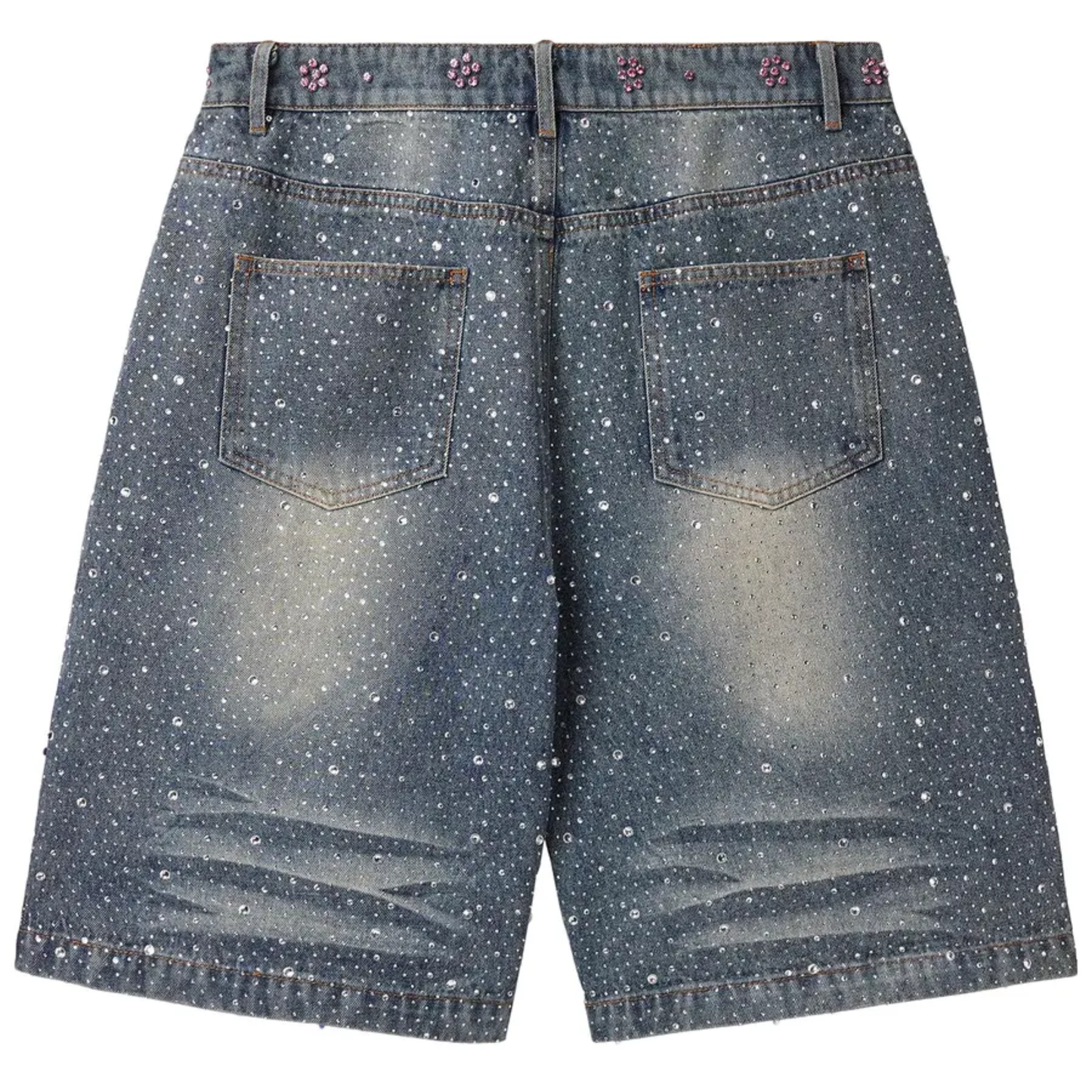 Vale Forever Iced Out Jorts 'Mid Blue'