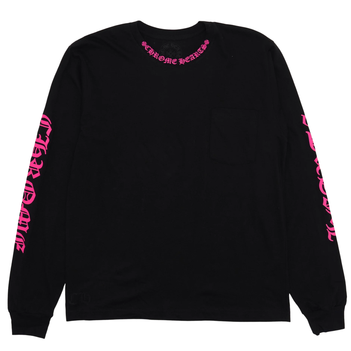Chrome Hearts Long Sleeve Pocket Crew Hot Pink/Black