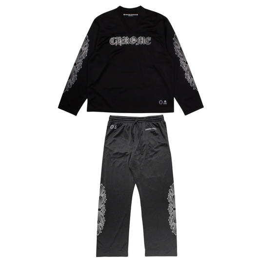 Chrome Hearts Floral Long Sleeve Jersey Set