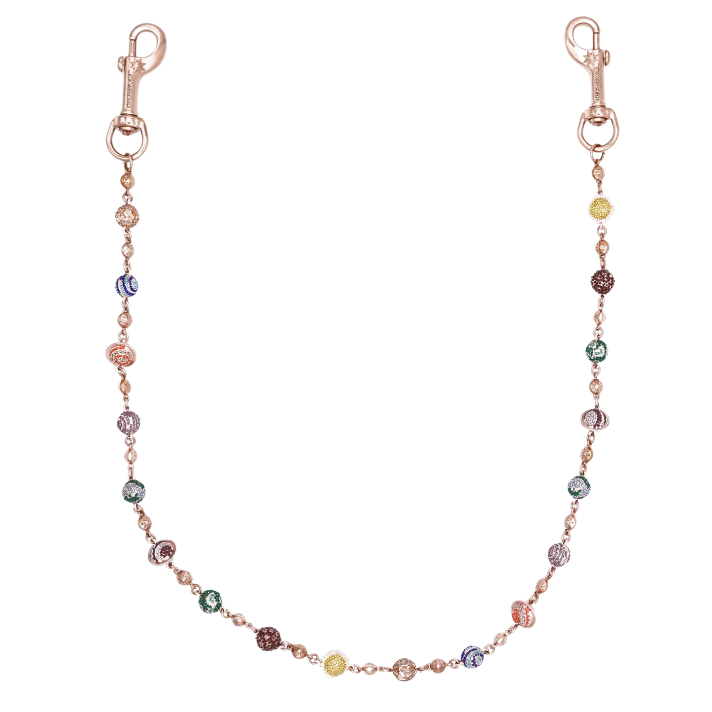 Starchain World Rose Gold Planet Wallet Chain Multi-Color