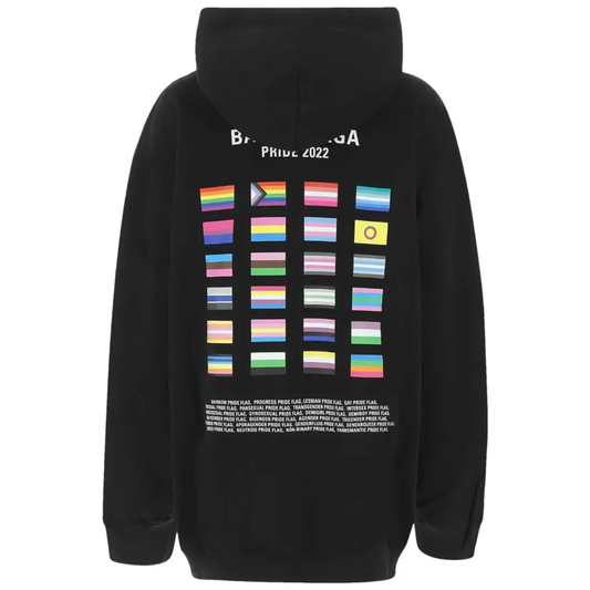 Balenciaga Double Portrait Letter Print Hoodie