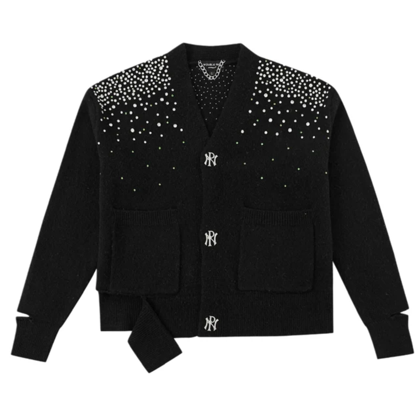 Noublie Pas Black Cristalino Cardigan