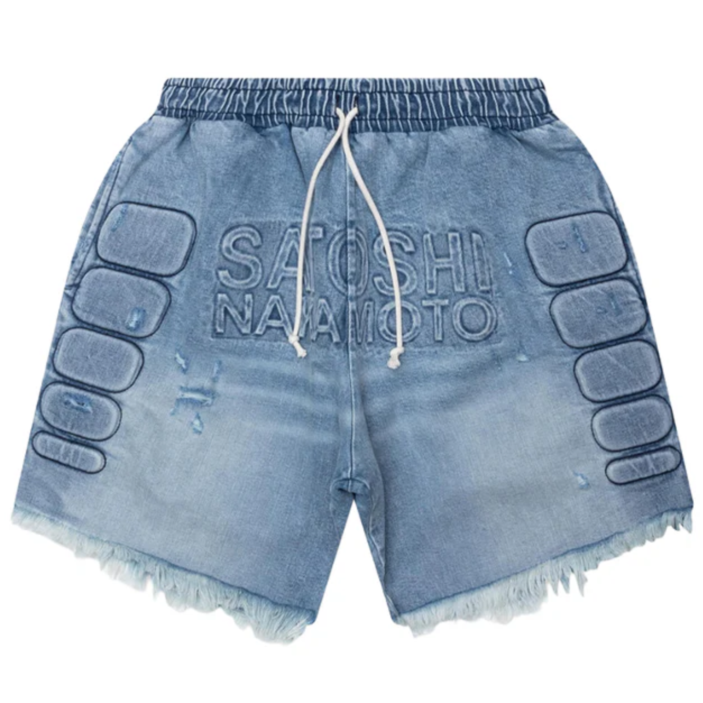 Satoshi Nakamoto Denim Moto Shorts