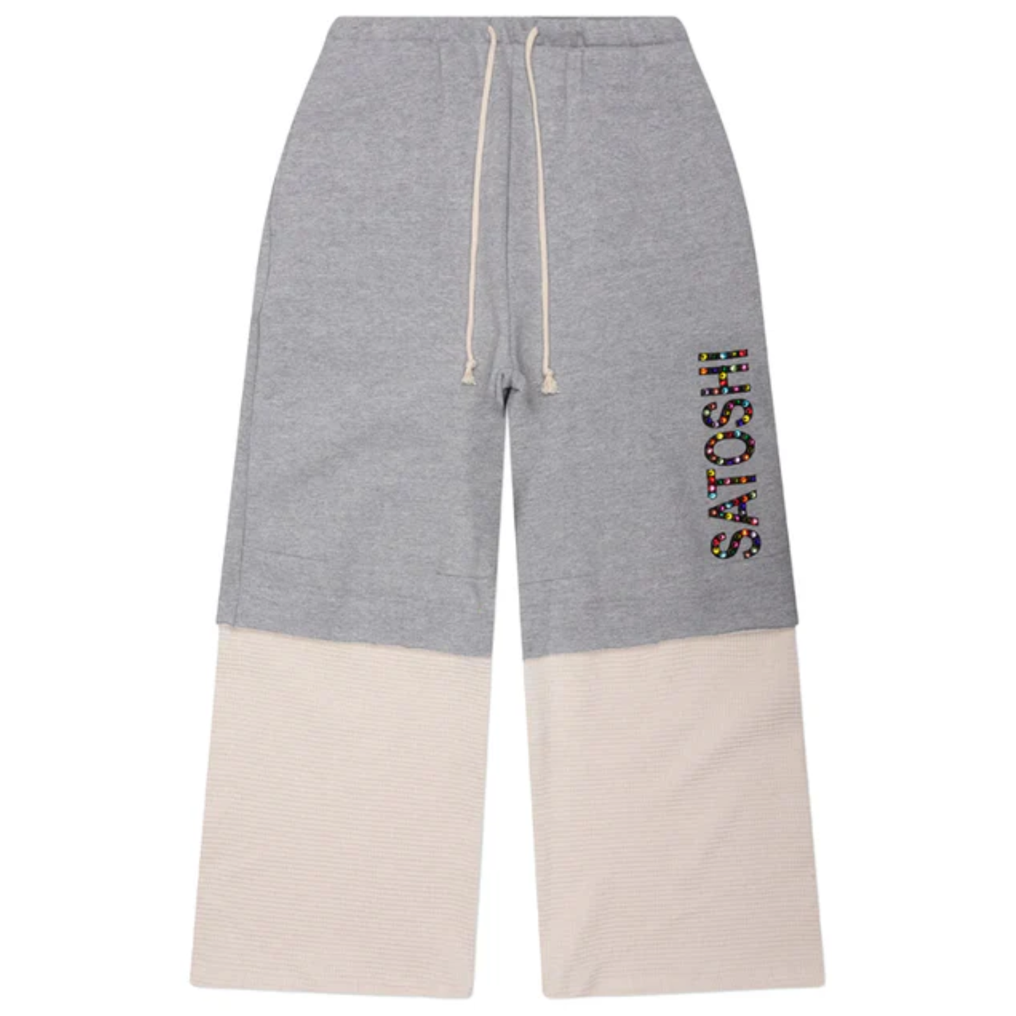 Satoshi Nakamoto Studded Logo Sweatpants Grey