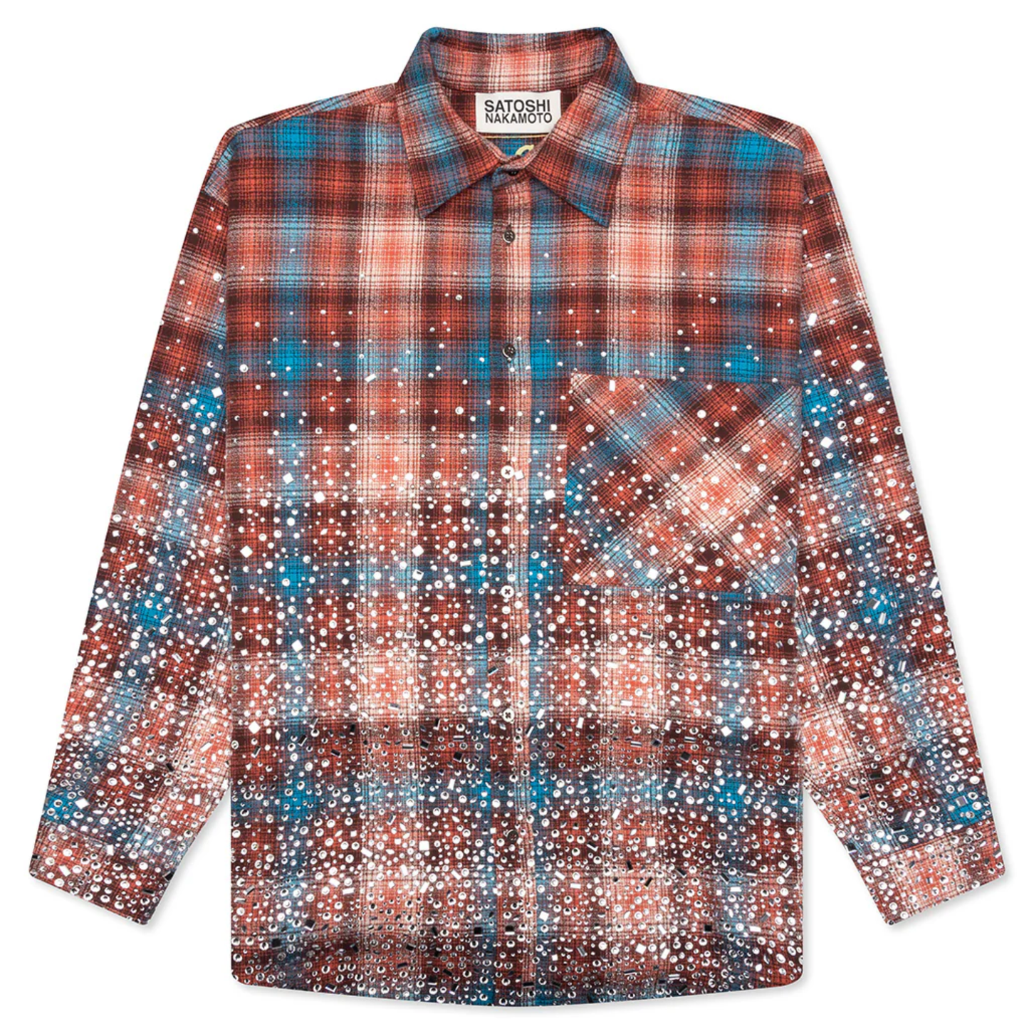 Satoshi Nakamoto Shattered Glass Flannel