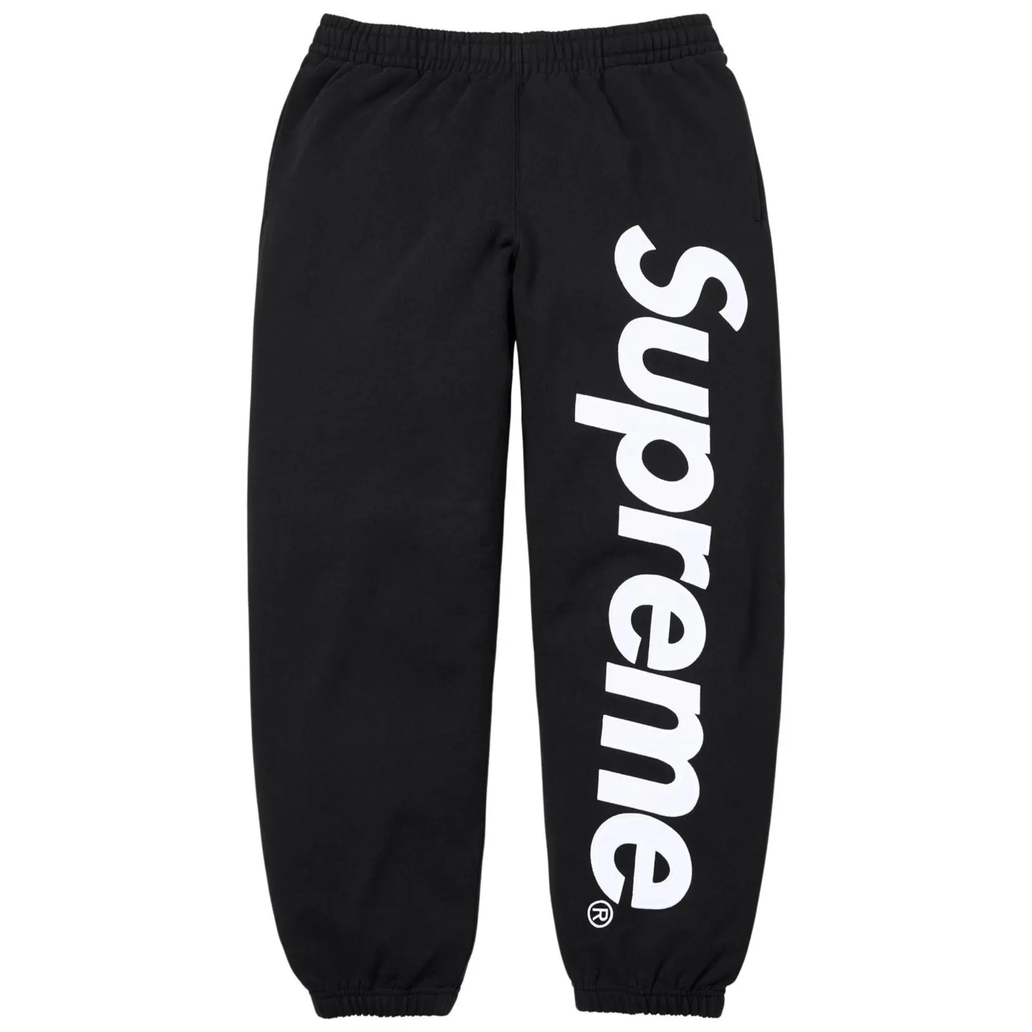 Supreme Satin Appliqué Sweatsuit Black