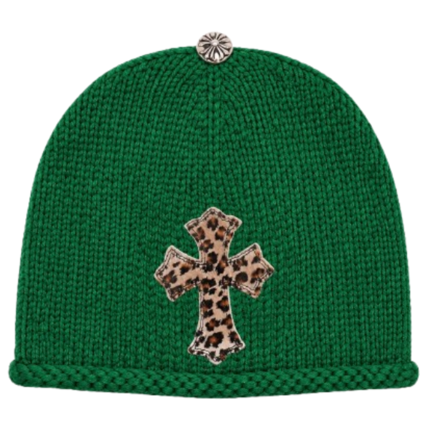 Chrome Hearts Cheetah Cross Patch Cashmere Beanie Kids