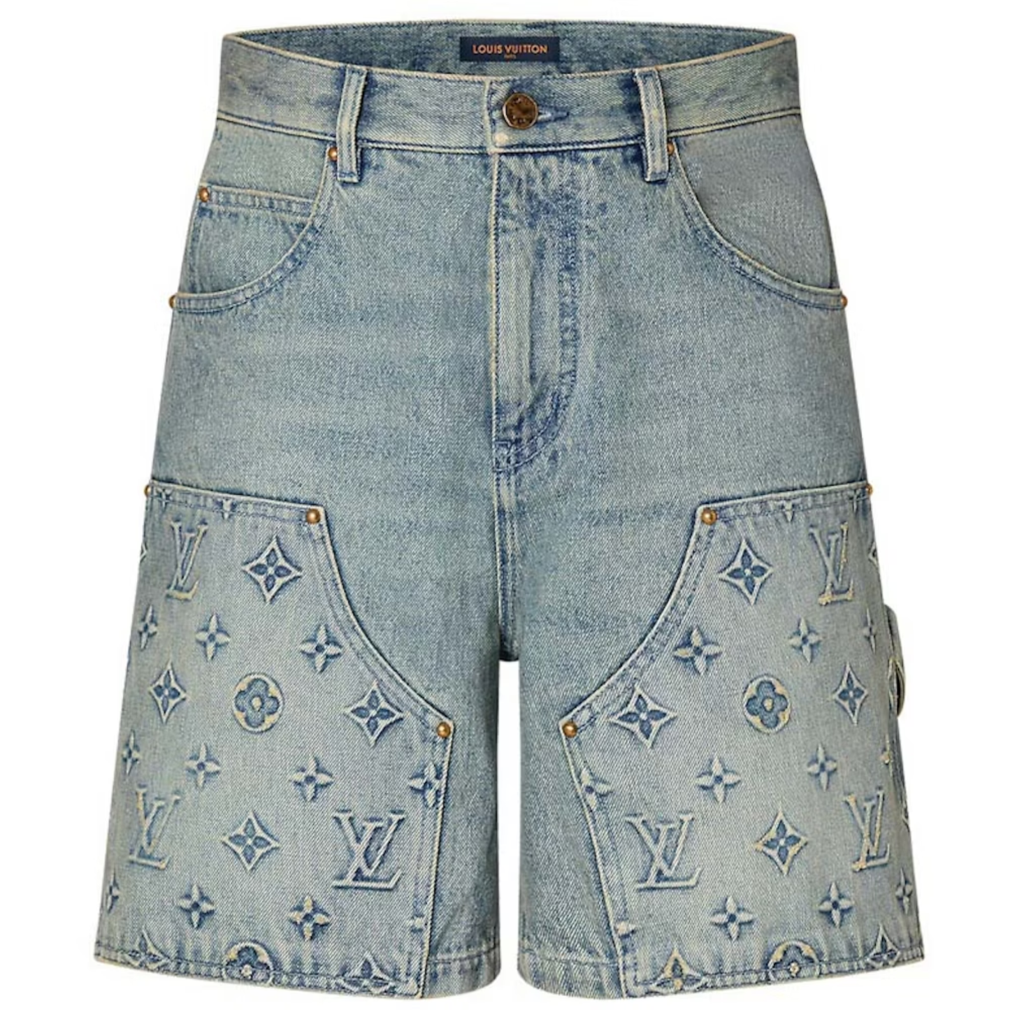 Louis Vuitton Denim Carpenter Shorts Washed Blue
