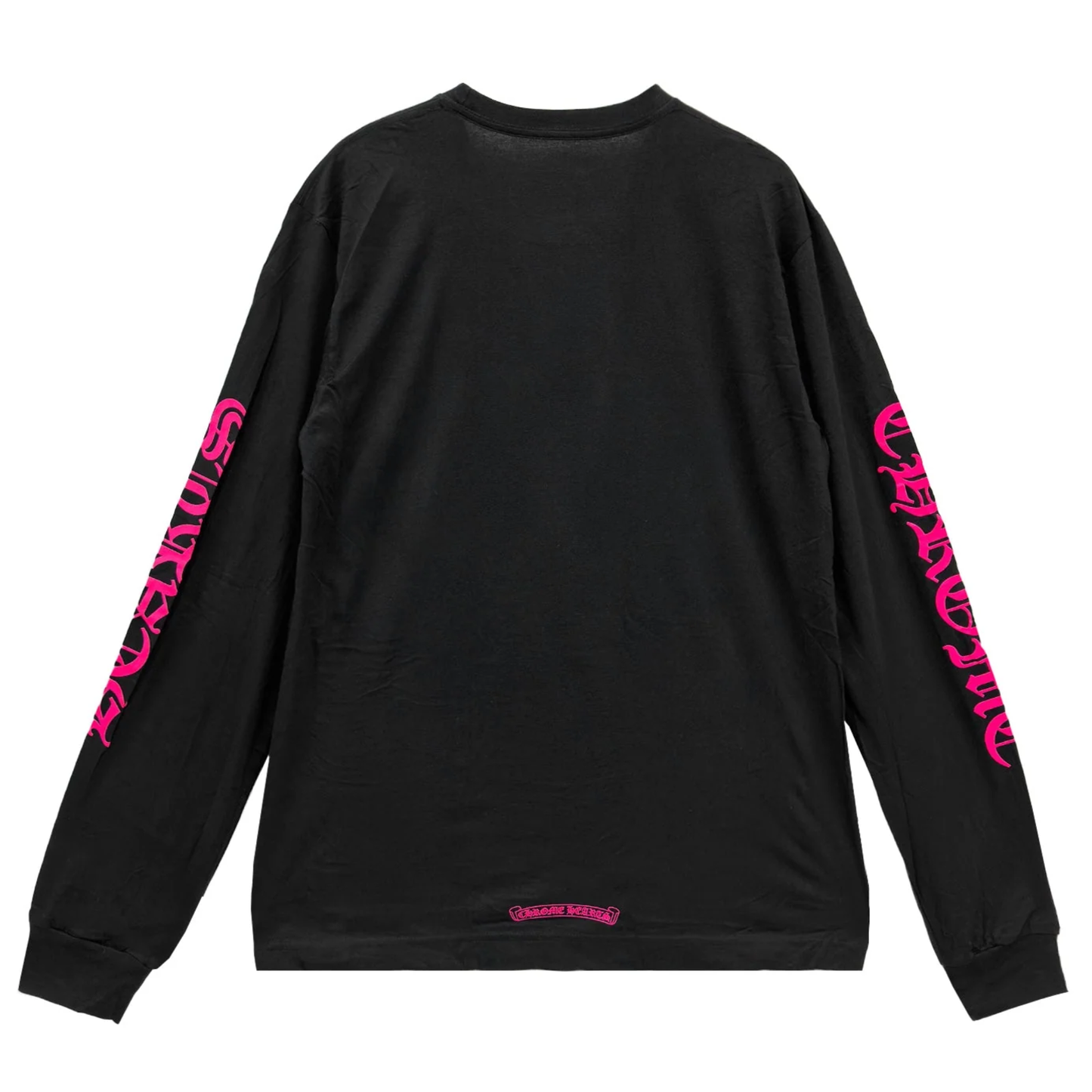 Chrome Hearts Pink Script Neck Pocket Long Sleeve Tee