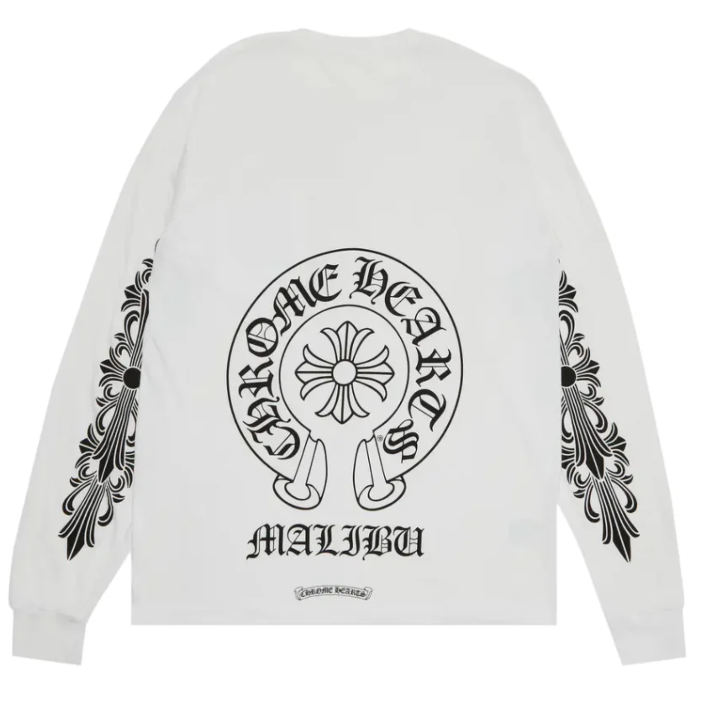 Chrome Hearts Malibu Horseshoe Long-Sleeve Tee White