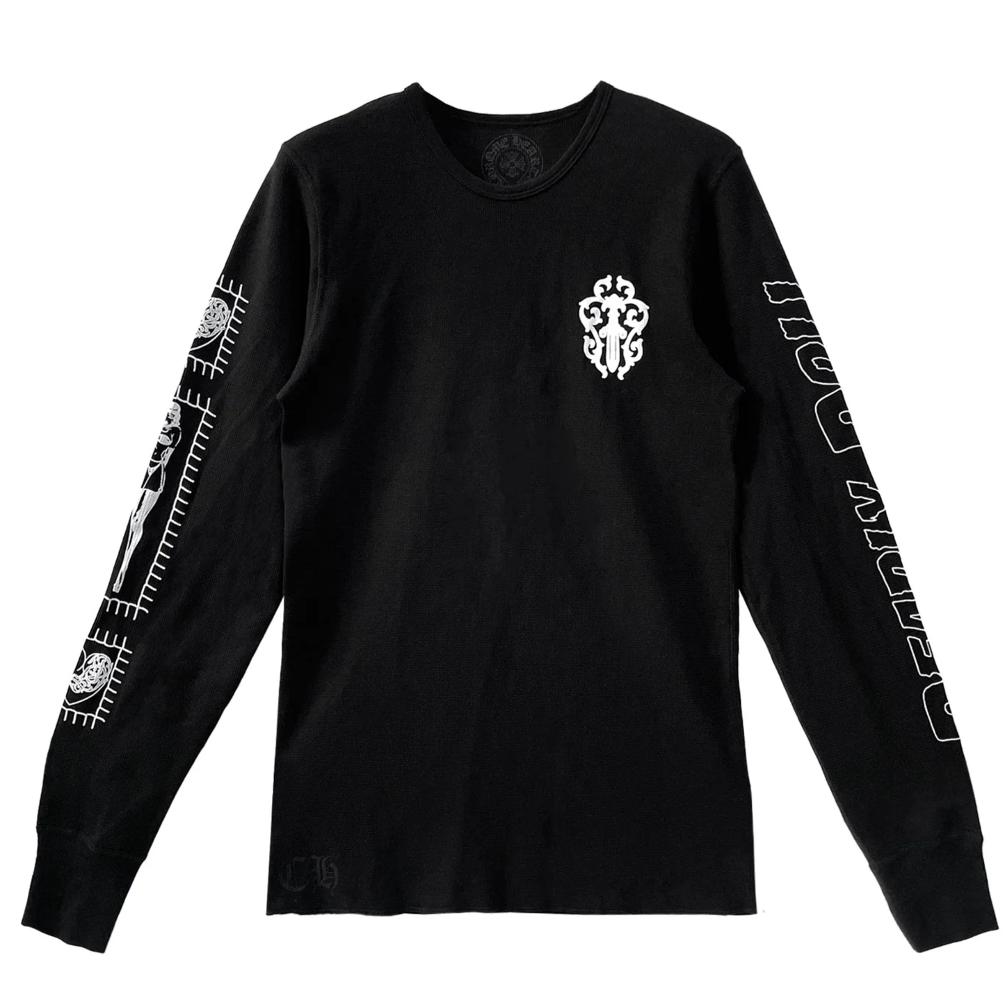 Chrome Hearts Black Deadly Doll Waffle Thermal Shirt