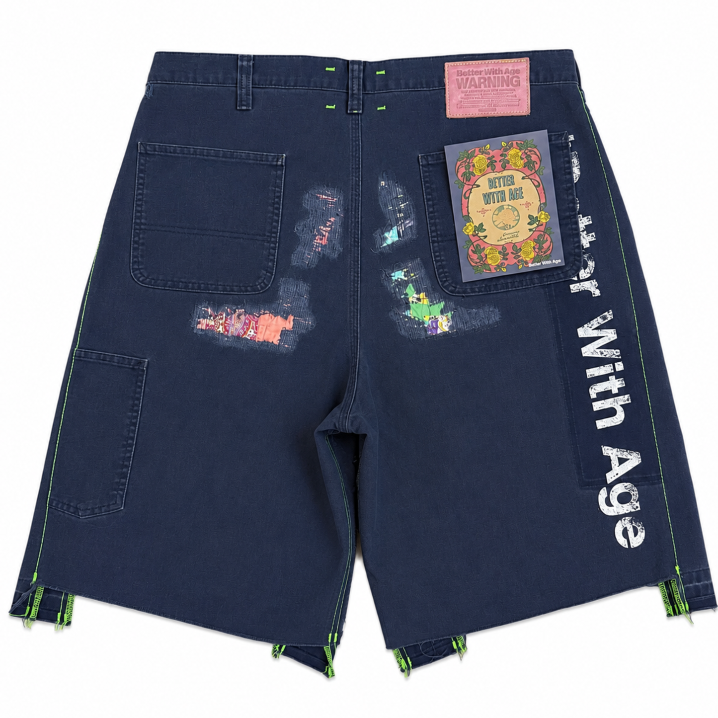 Better With Age Monroe Triple-Wide Denim Repair Shorts