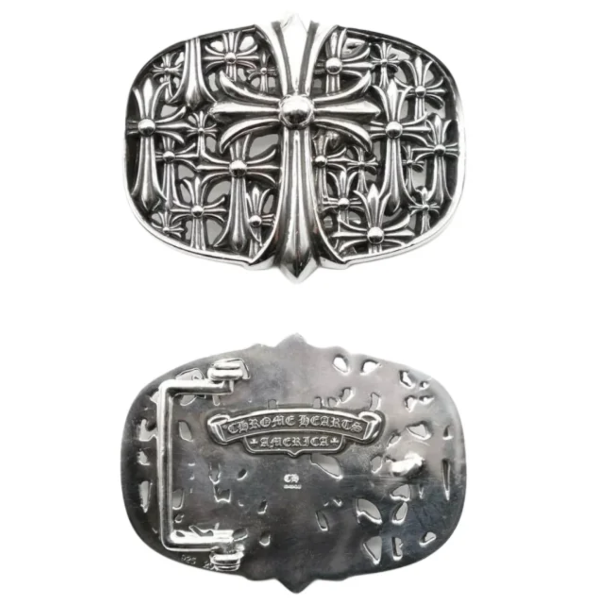 Chrome Hearts Silver Cementry Buckle