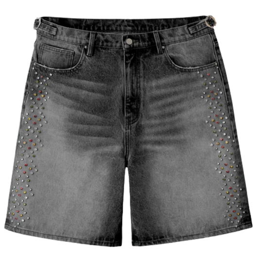 Happy Memories DON'T DIE HMDD 'H-STAR CRYSTAL' JORT SHORTS