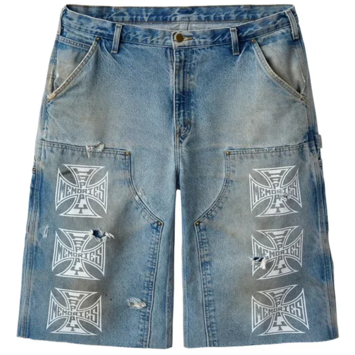 Happy Memories Don't Die HMDD Chopper Denim Shorts