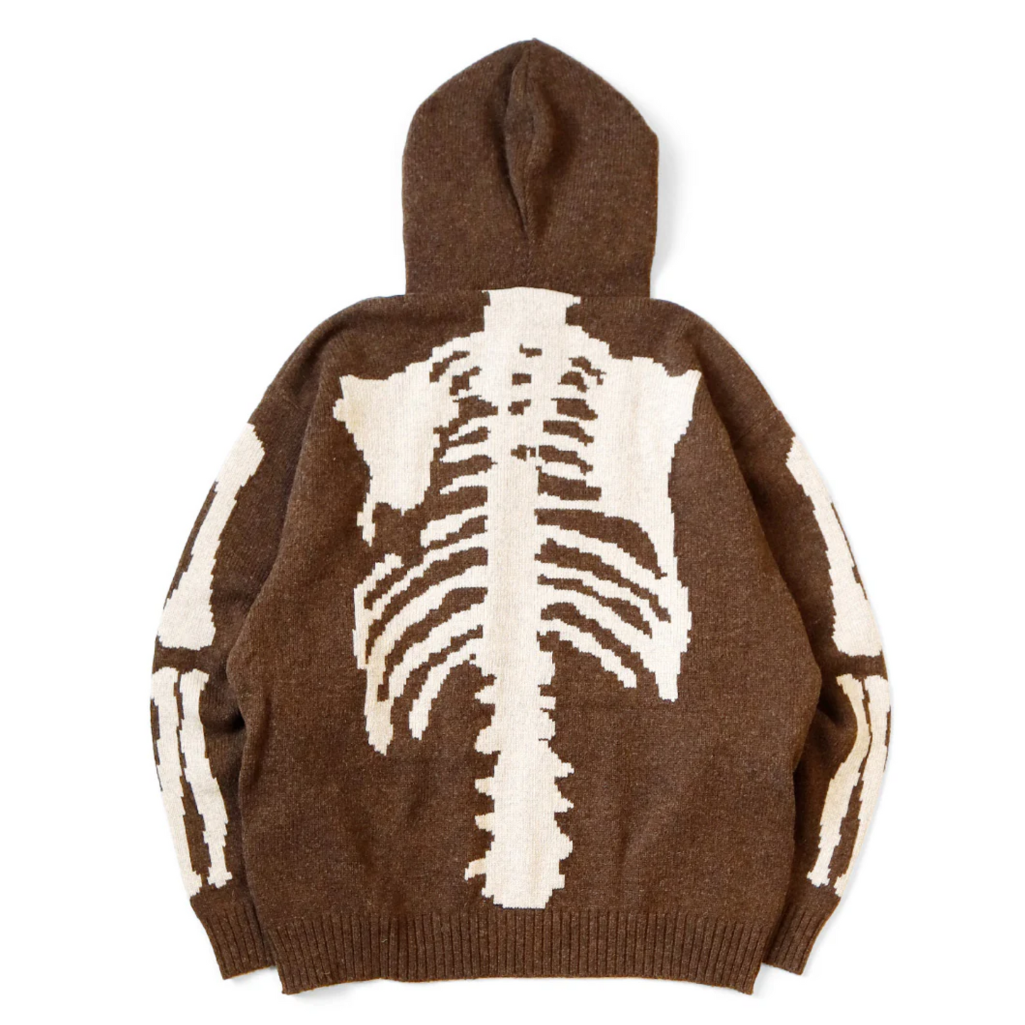 Kapital 5G Wool Bone Hooded Sweater Brown