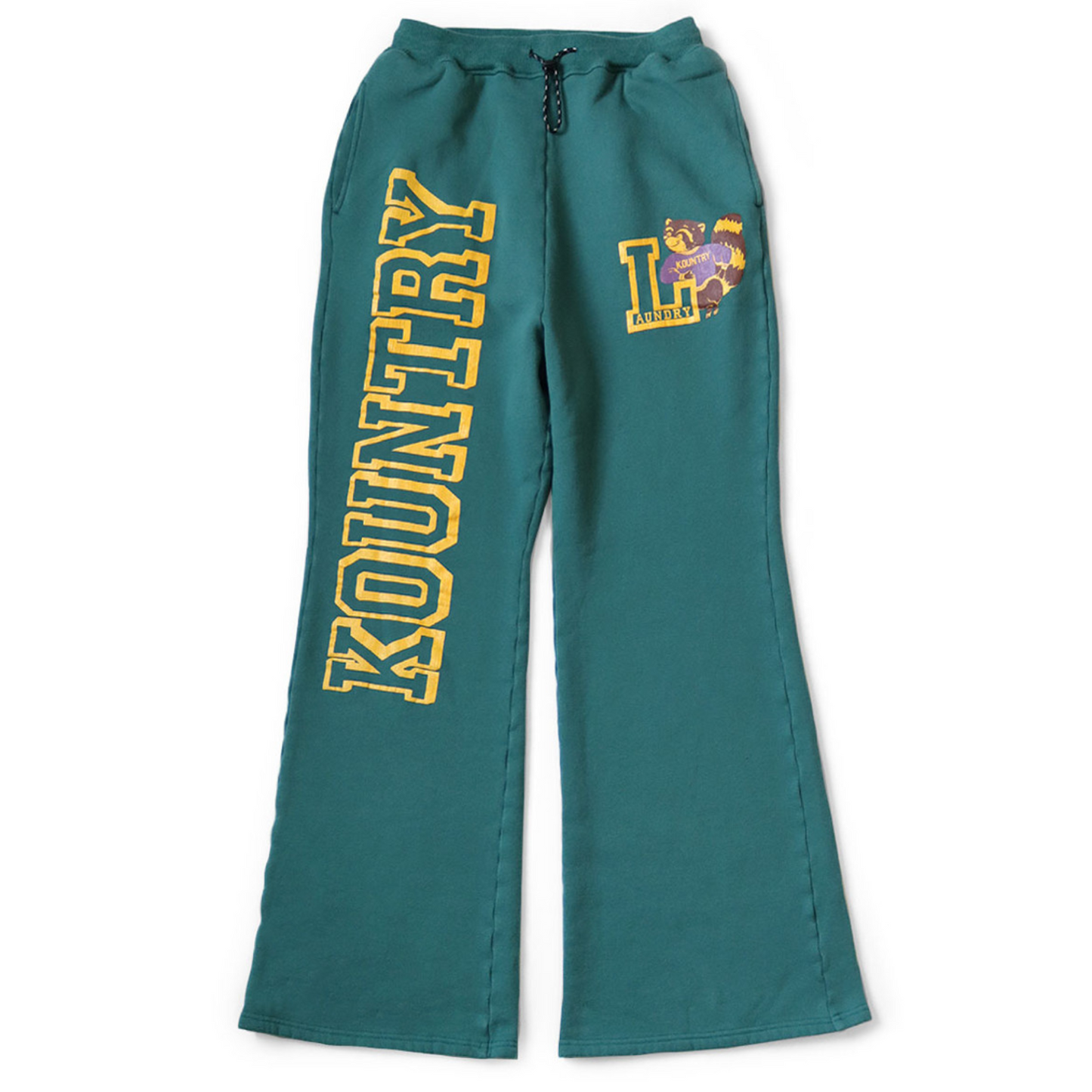 Kapital Fleece Scarf Flared Sweatsuit Teal