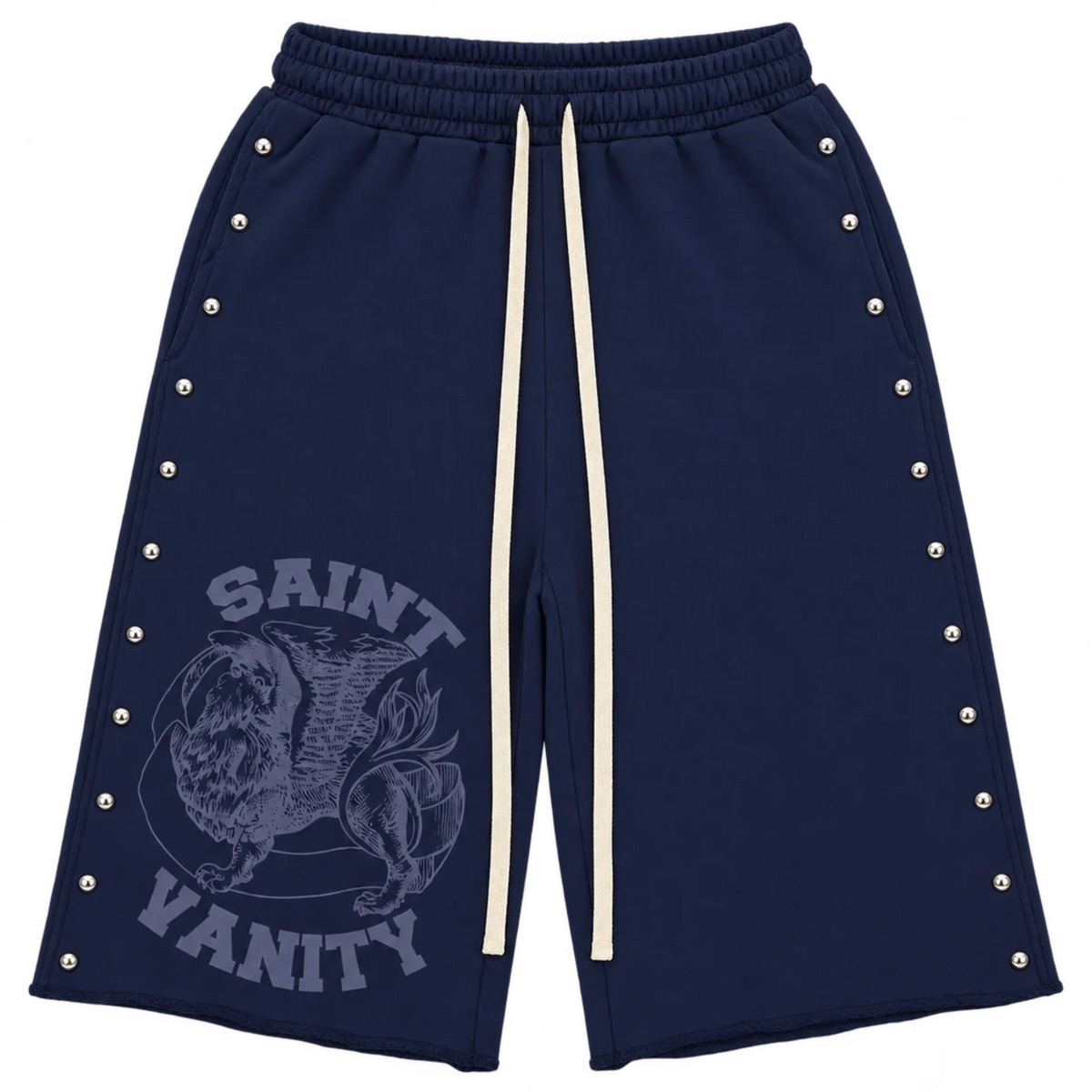 Saint Vanity Studded French Terry Sweatsuit Navy