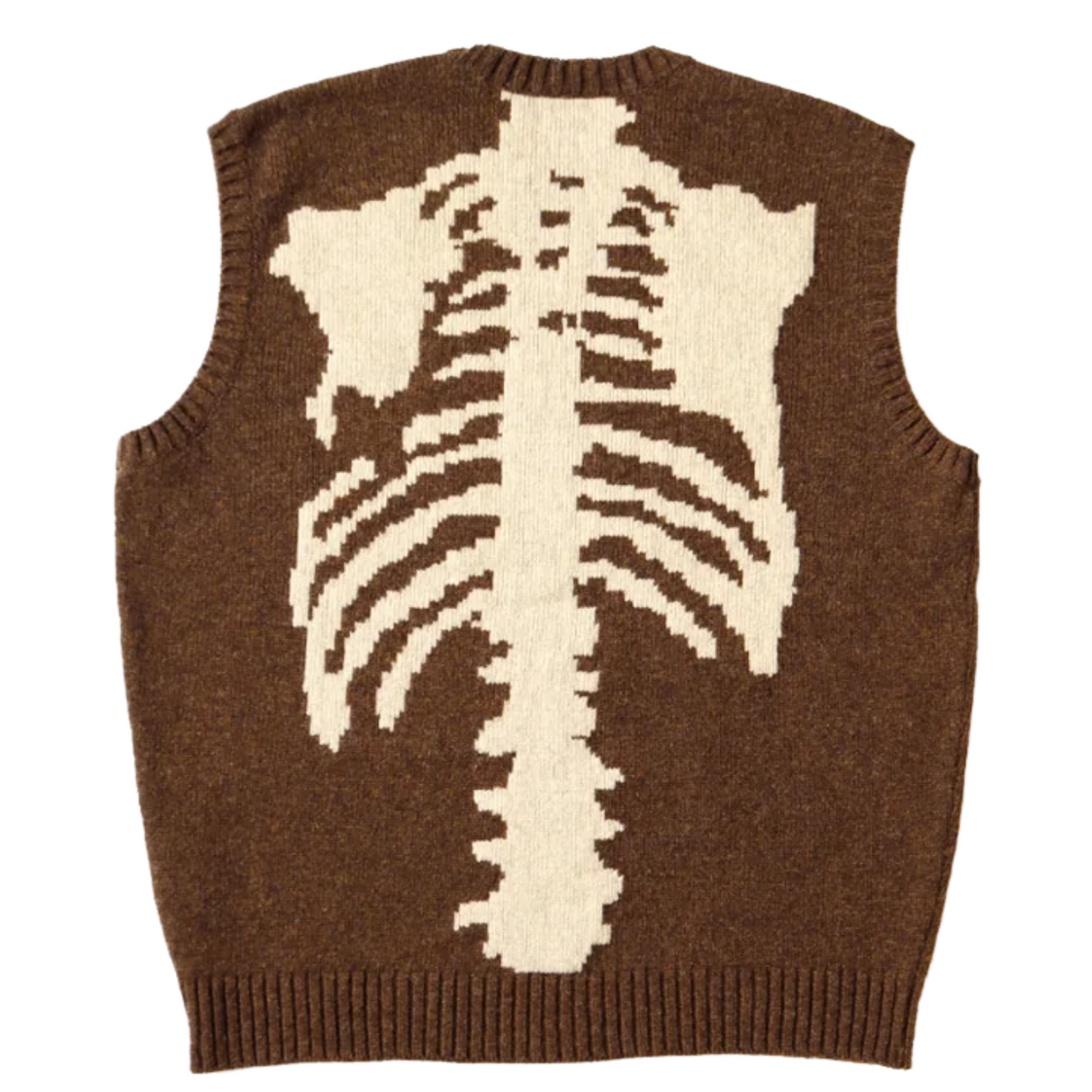 Kapital 5G Wool Bone Sweater Vest Brown