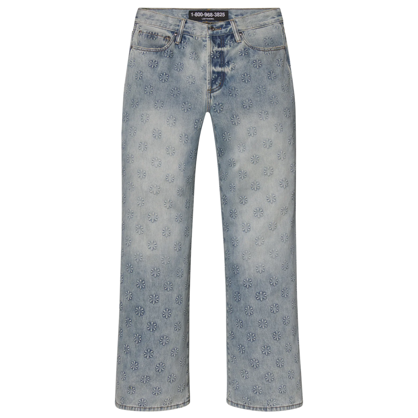 LOSTSHDWS x ComplexCon Embossed Logo Denim Pant Blue