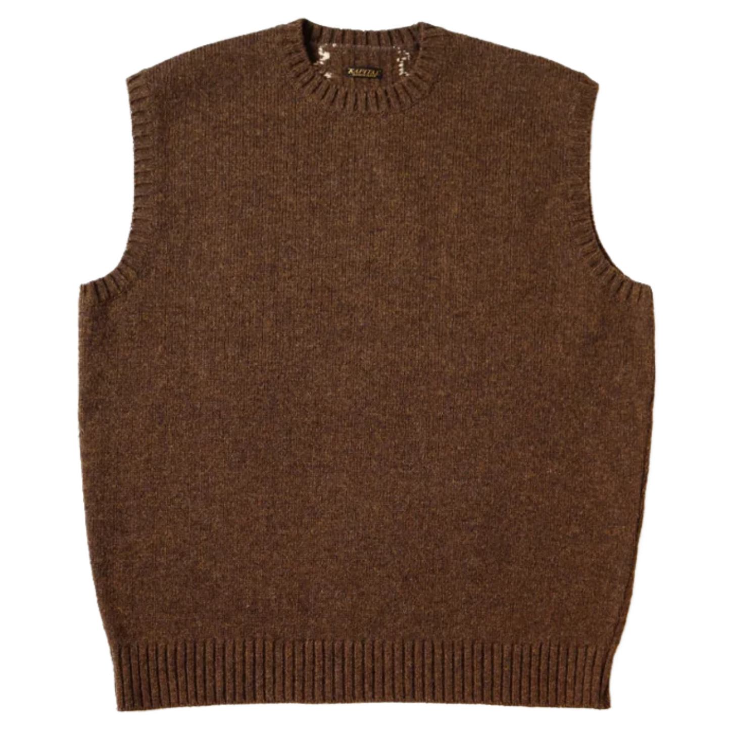 Kapital 5G Wool Bone Sweater Vest Brown