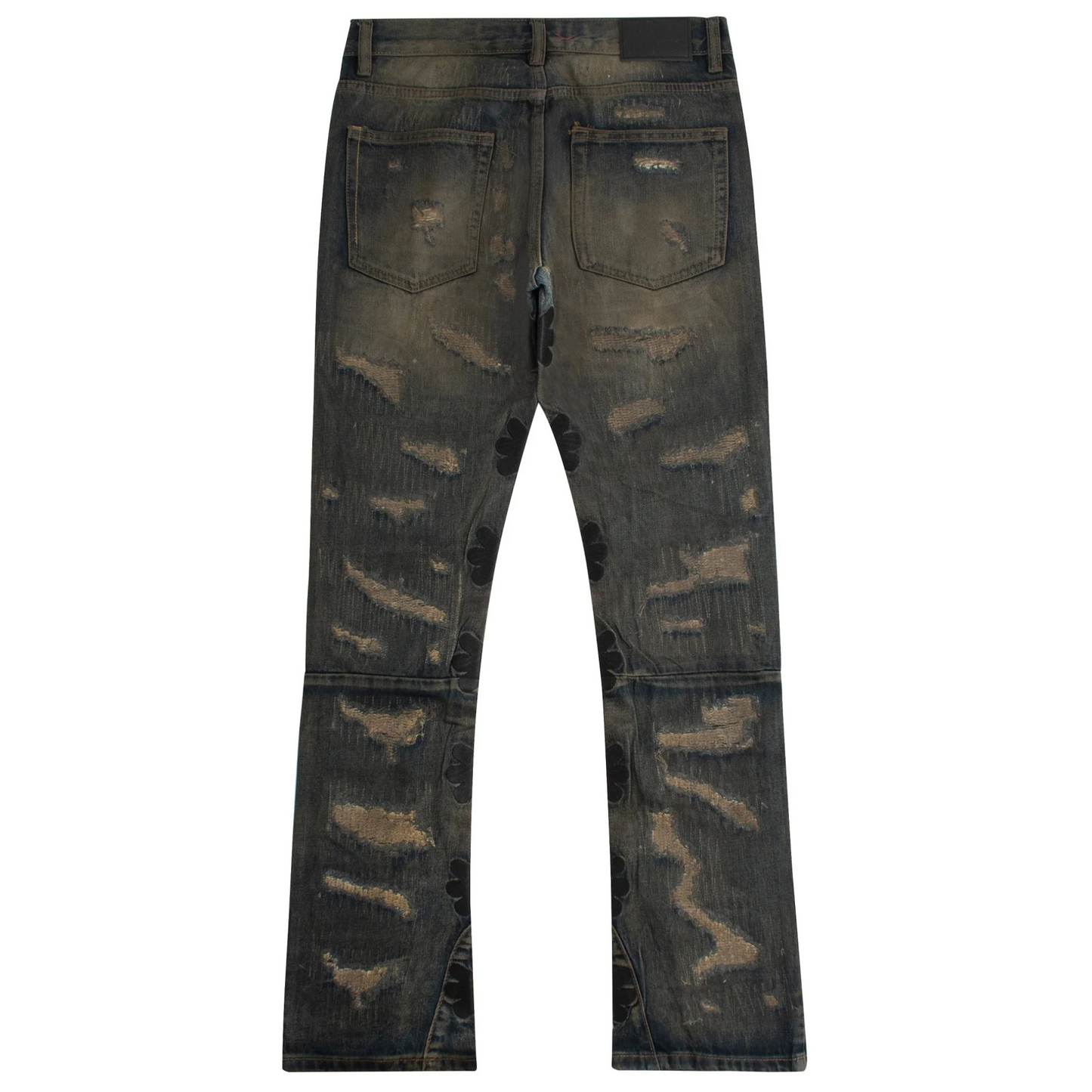 LostShdws Destroyed Waxed Denim Pant Black