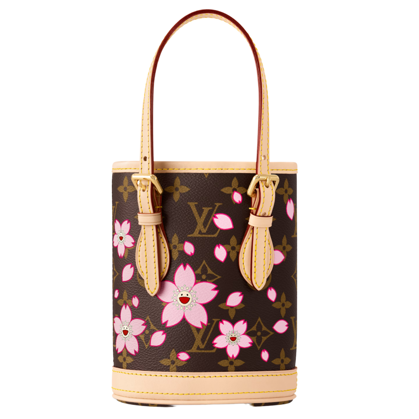 Louis Vuitton x Takashi Murakami Nano Bucket Sakura Brown