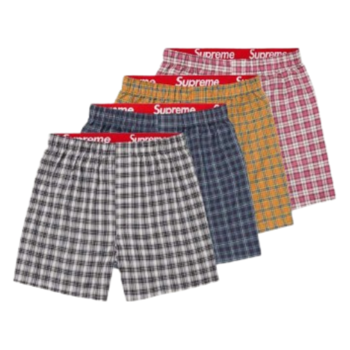 Supreme Hanes Boxers 4-Pack Plaid