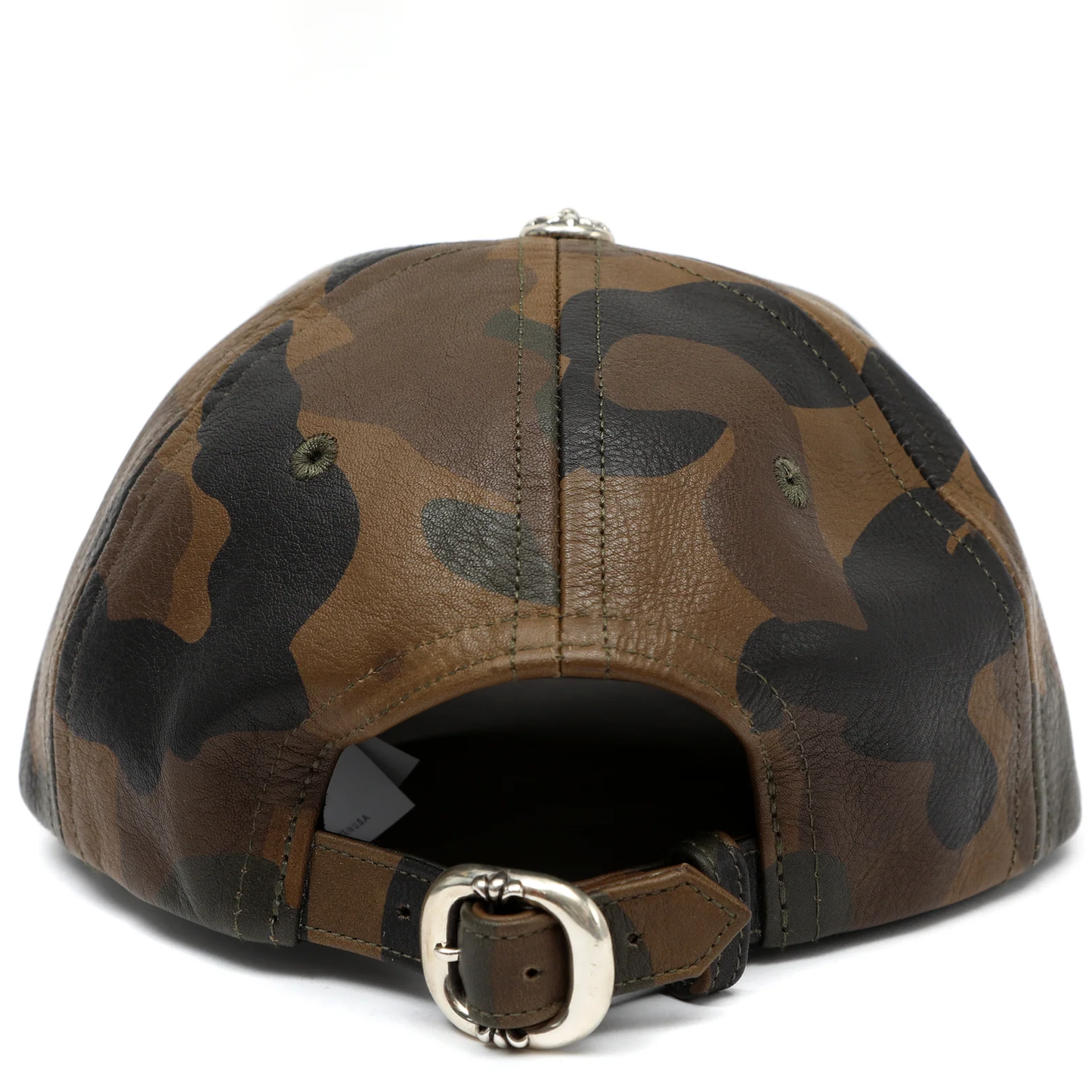 Chrome Hearts Camouflage Silver Embellished Star Patch Leather Hat