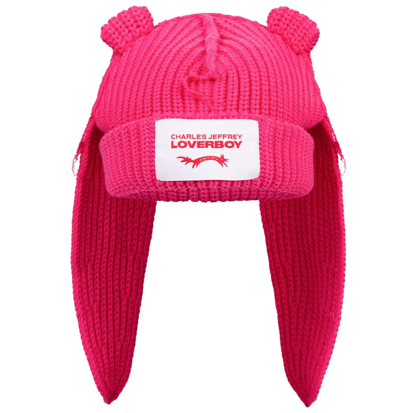 Charles Jeffrey Loverboy Chunky Rabbit Beanie Pink