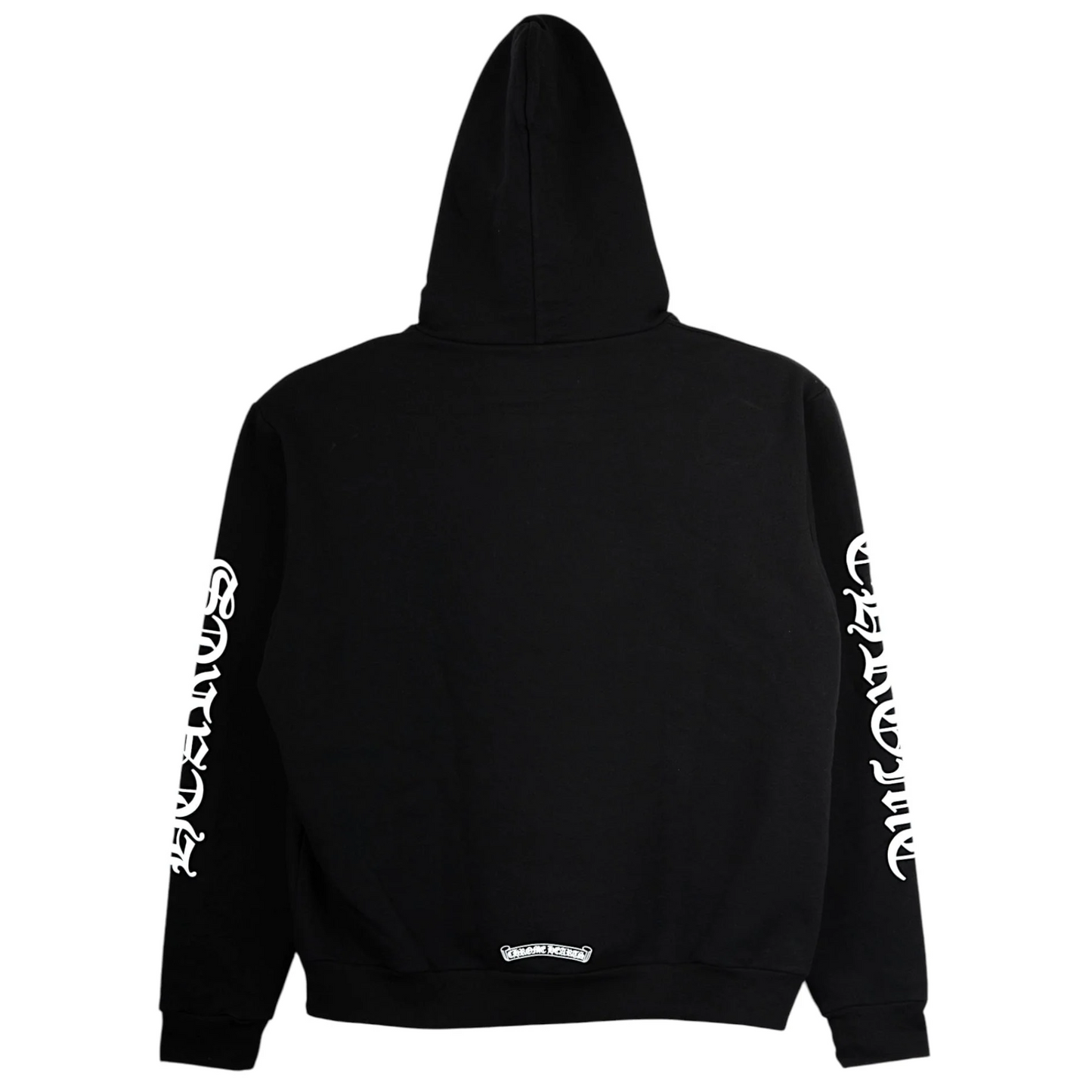Chrome Hearts Script Logo Vertical Logo Hoodie Black