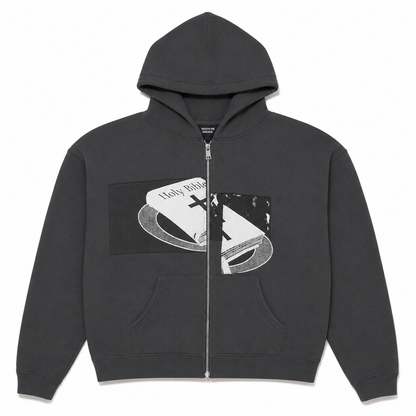 Enfants Riches Déprimés Holy Bible Assemblage Baggy Zip Hoodie Black