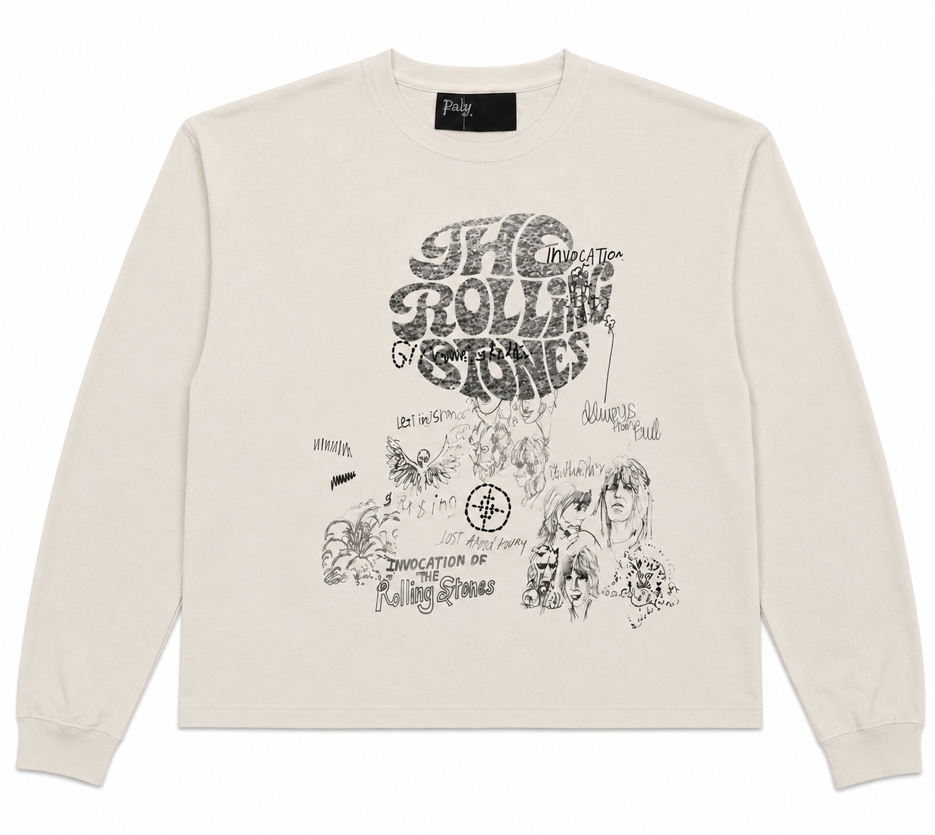 Paly Hollywood x Rolling Stones Embroidery L/S Tee