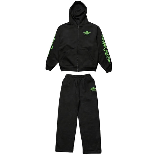 Homes!ck Offline Flame Sweatsuit Black/Green