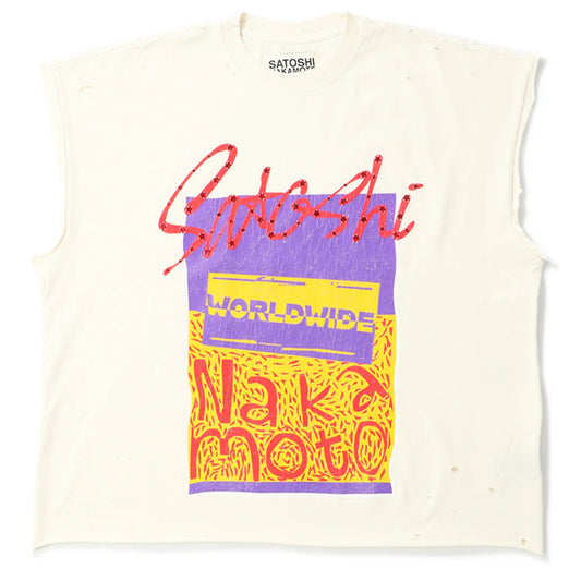 Satoshi Nakamoto Worldwide Sleeveless Tee