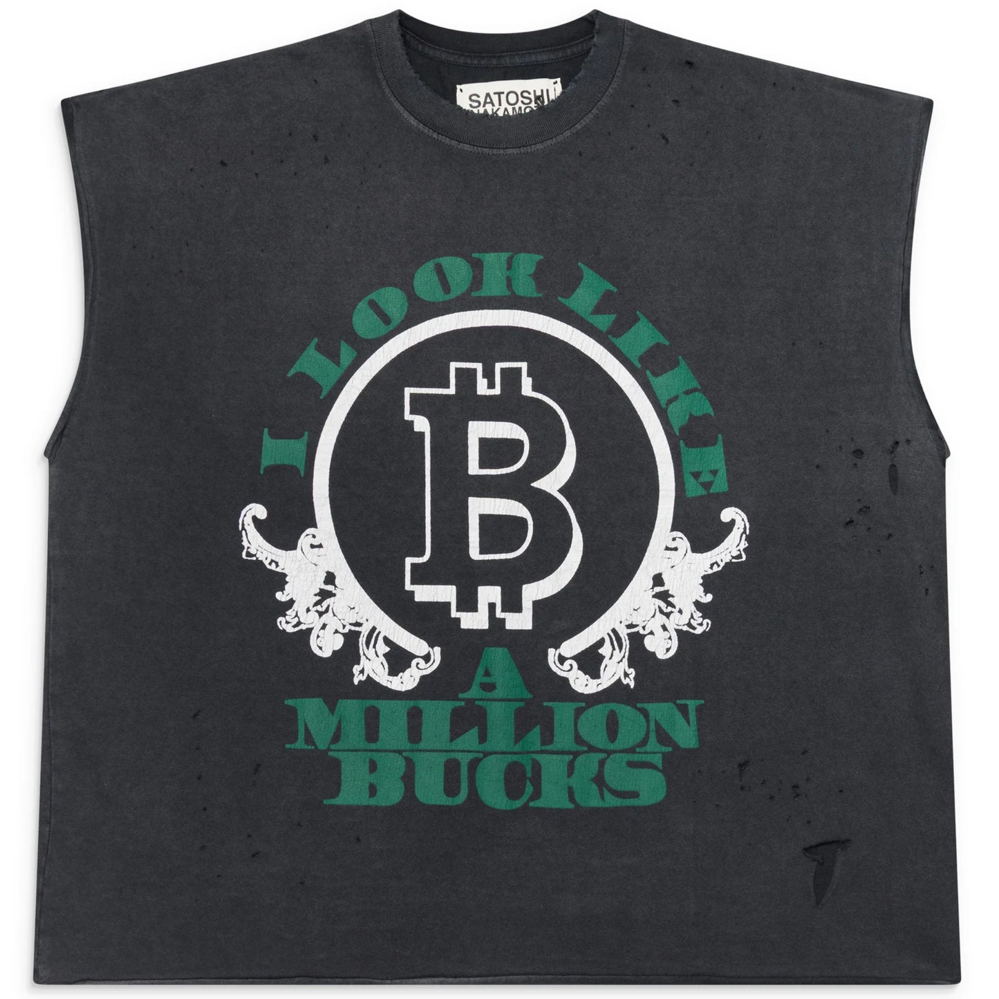 Satoshi Nakamoto Million Bucks Sleeveless Tee