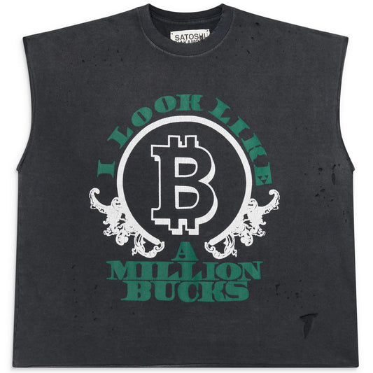 Satoshi Nakamoto Million Bucks Sleeveless Tee